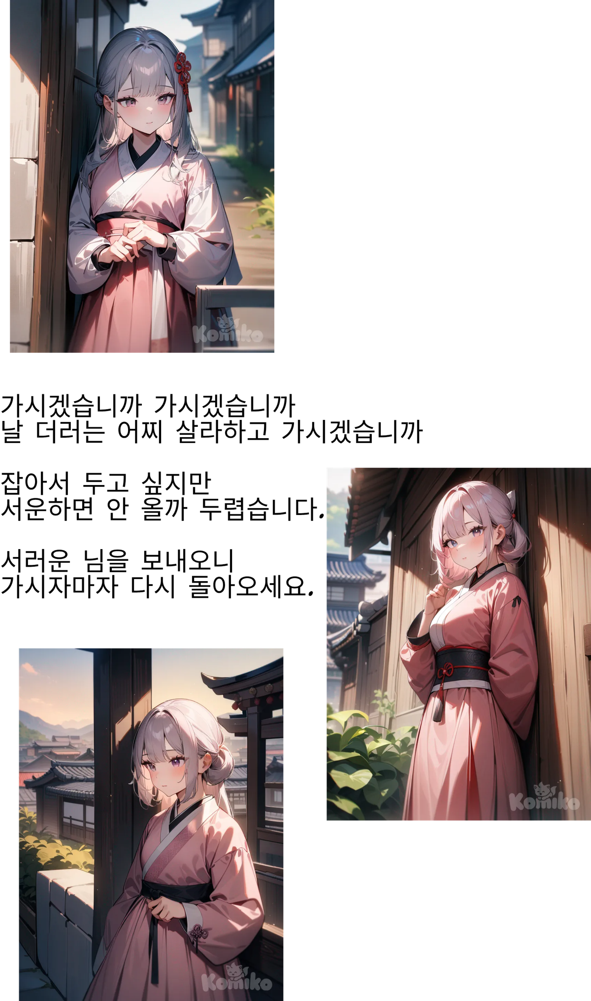 1woman, korean traditional outfit, pale pink color, long sleeves, long length hanbok,