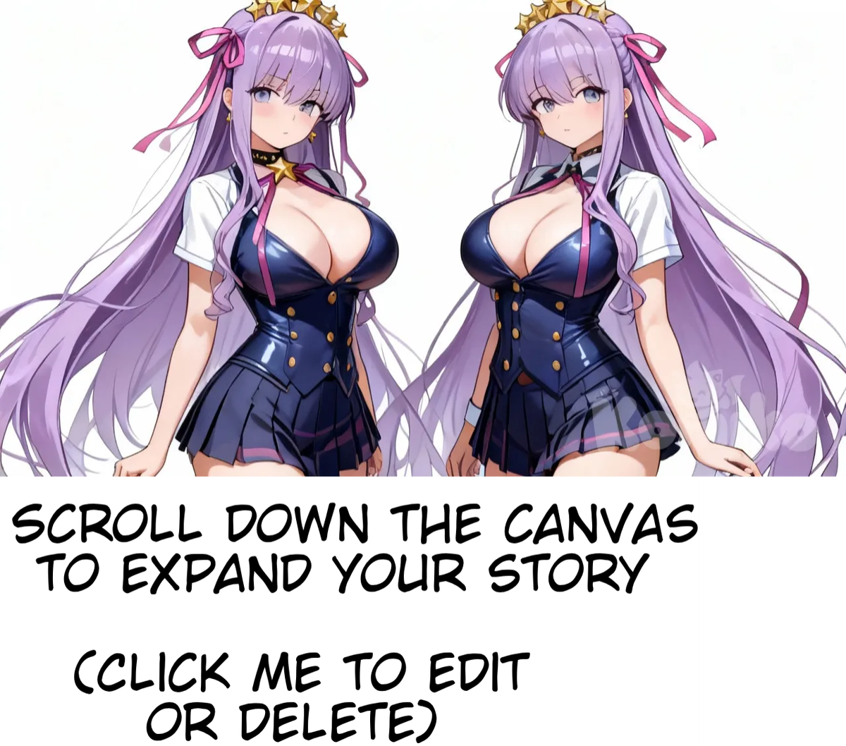 button gap, big breast school uniform, 2girls, @Bb_(Swimsuit_Mooncancer)_(Second_Ascension)_(Fate), @Ishtar_(Fate)