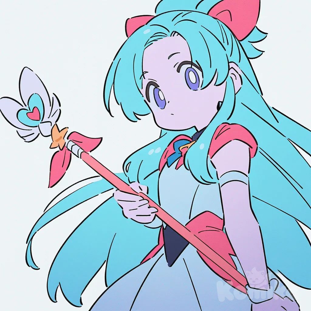 青髪魔法少女