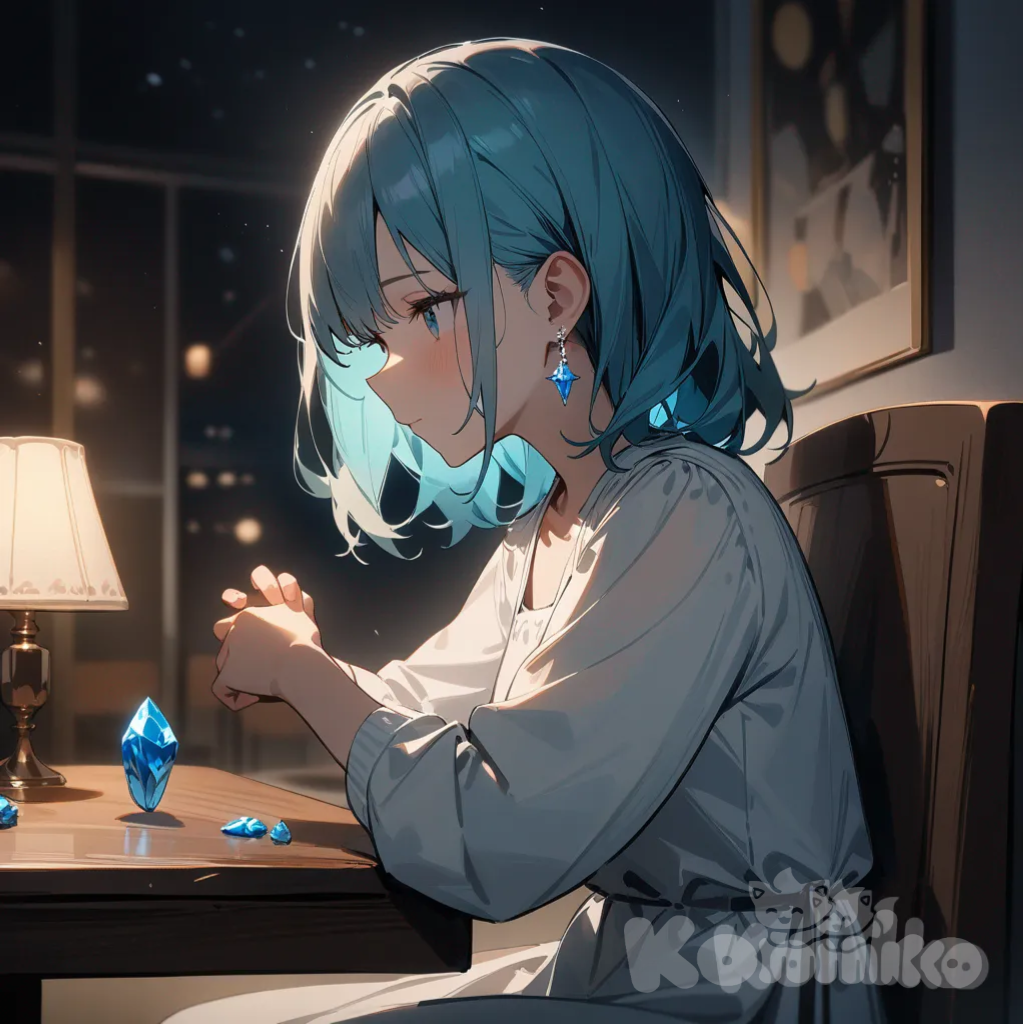 Turquoise hair girl