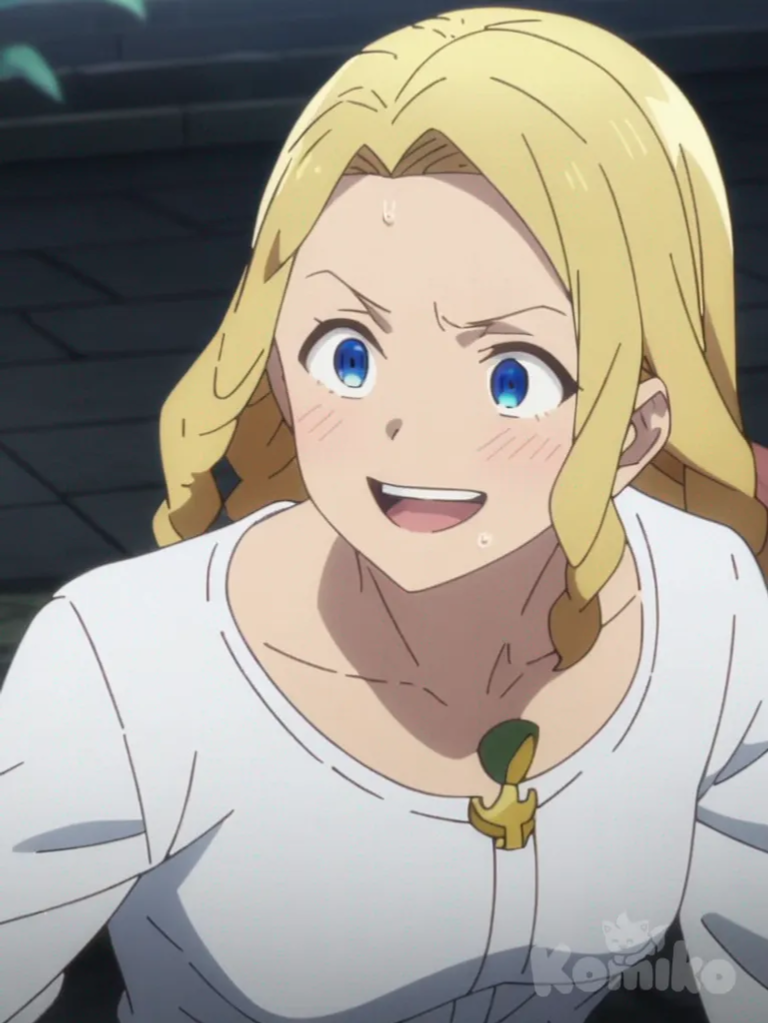 marcille donato, dungeon meshi, happy, anime screencap