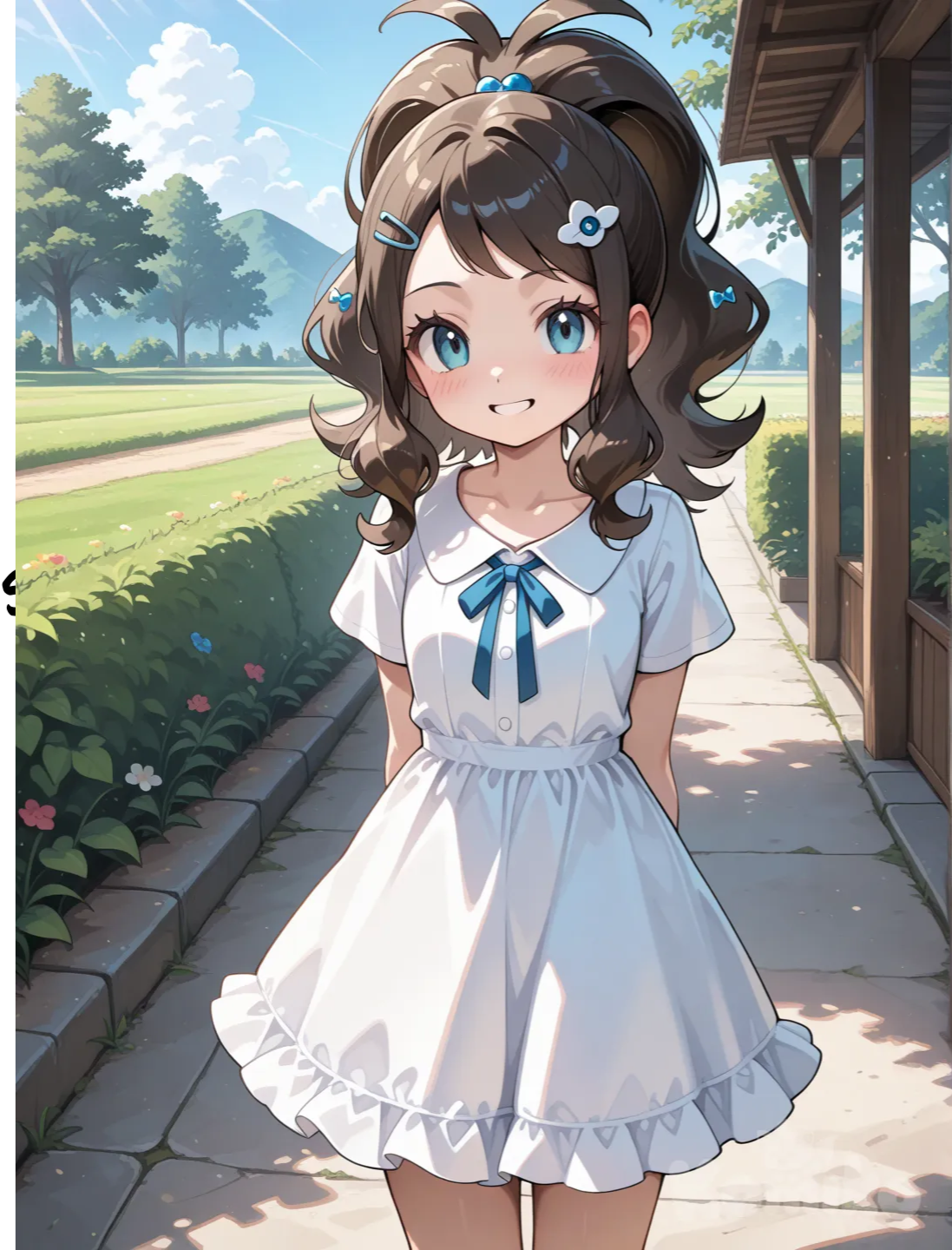 hilda (pokemon), in a cute sundress