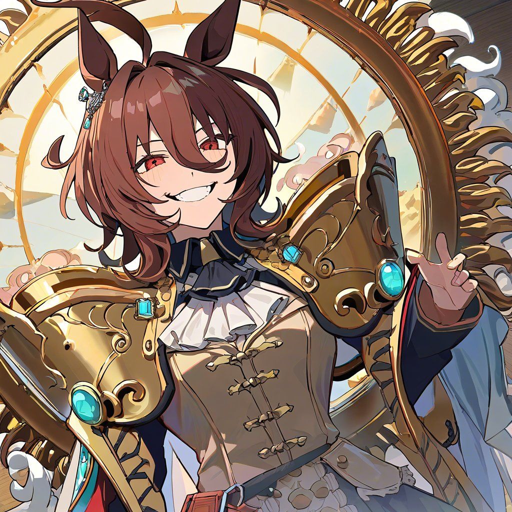 agnes tachyon (umamusume), evil smile