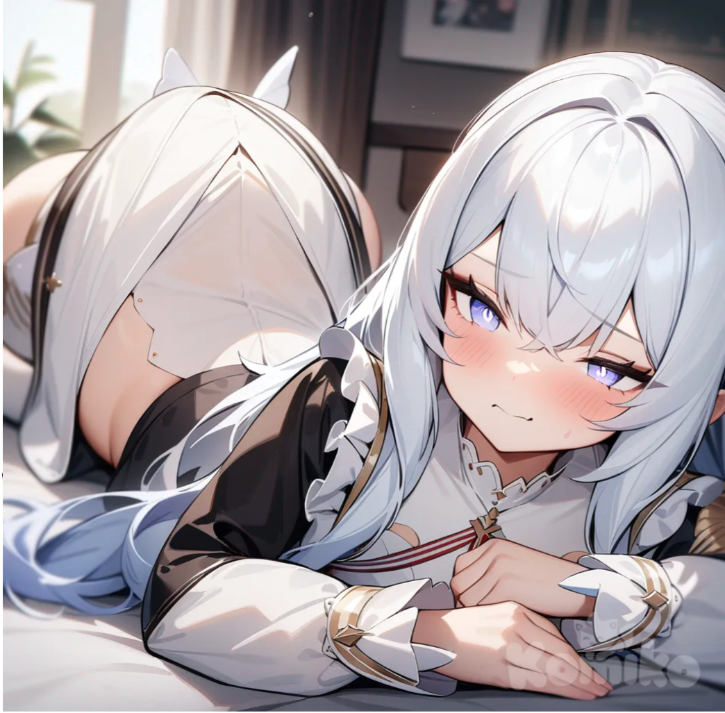Le Malin (Azur Lane), lie on stomache