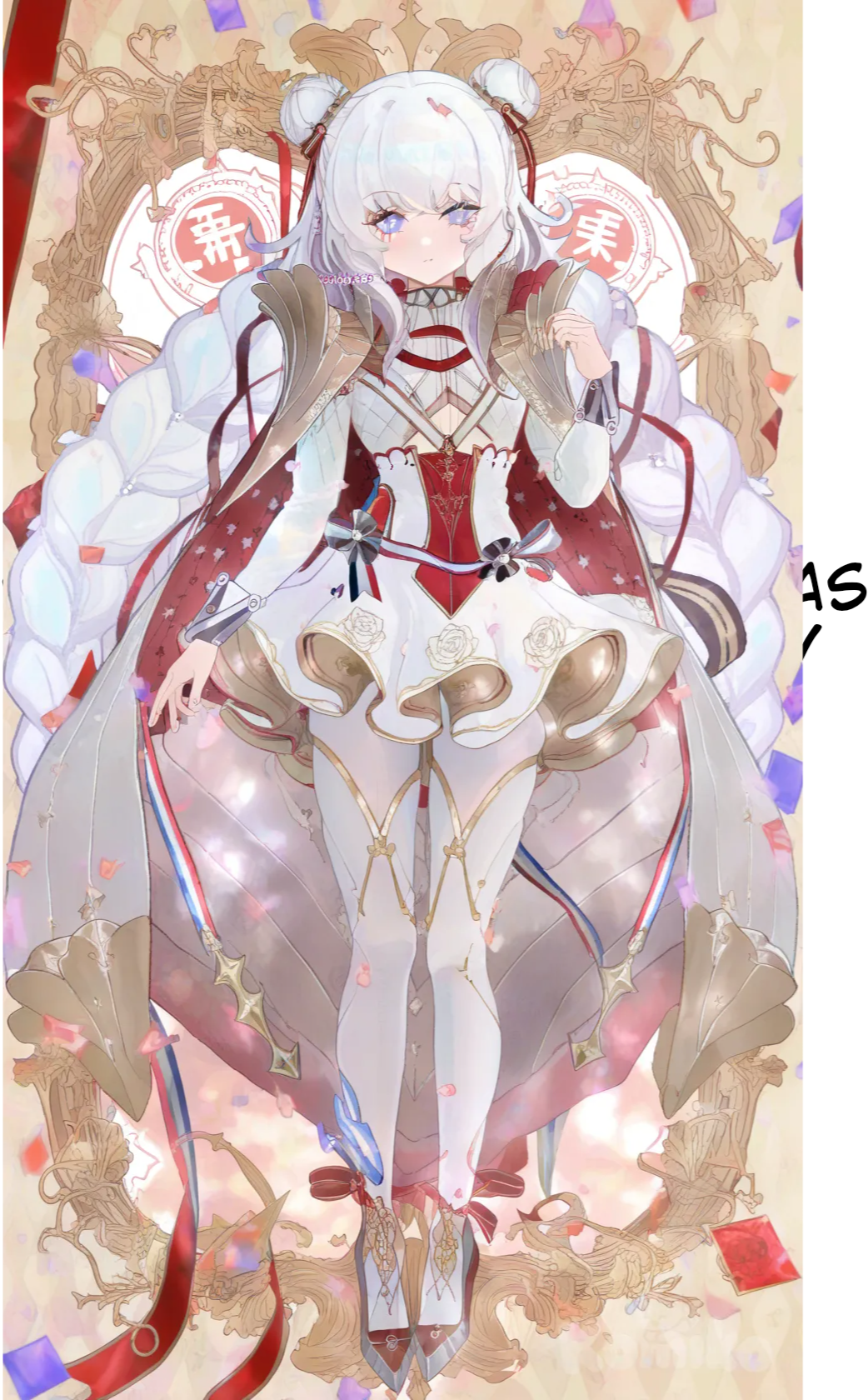 1girl, le malin (azur lane), [watercolor-illustration-style], full body, looking at viewer