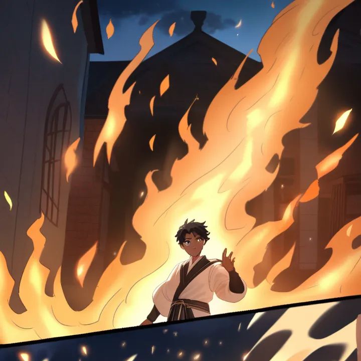MagicSchoolChallenge, two boys fight with fire 