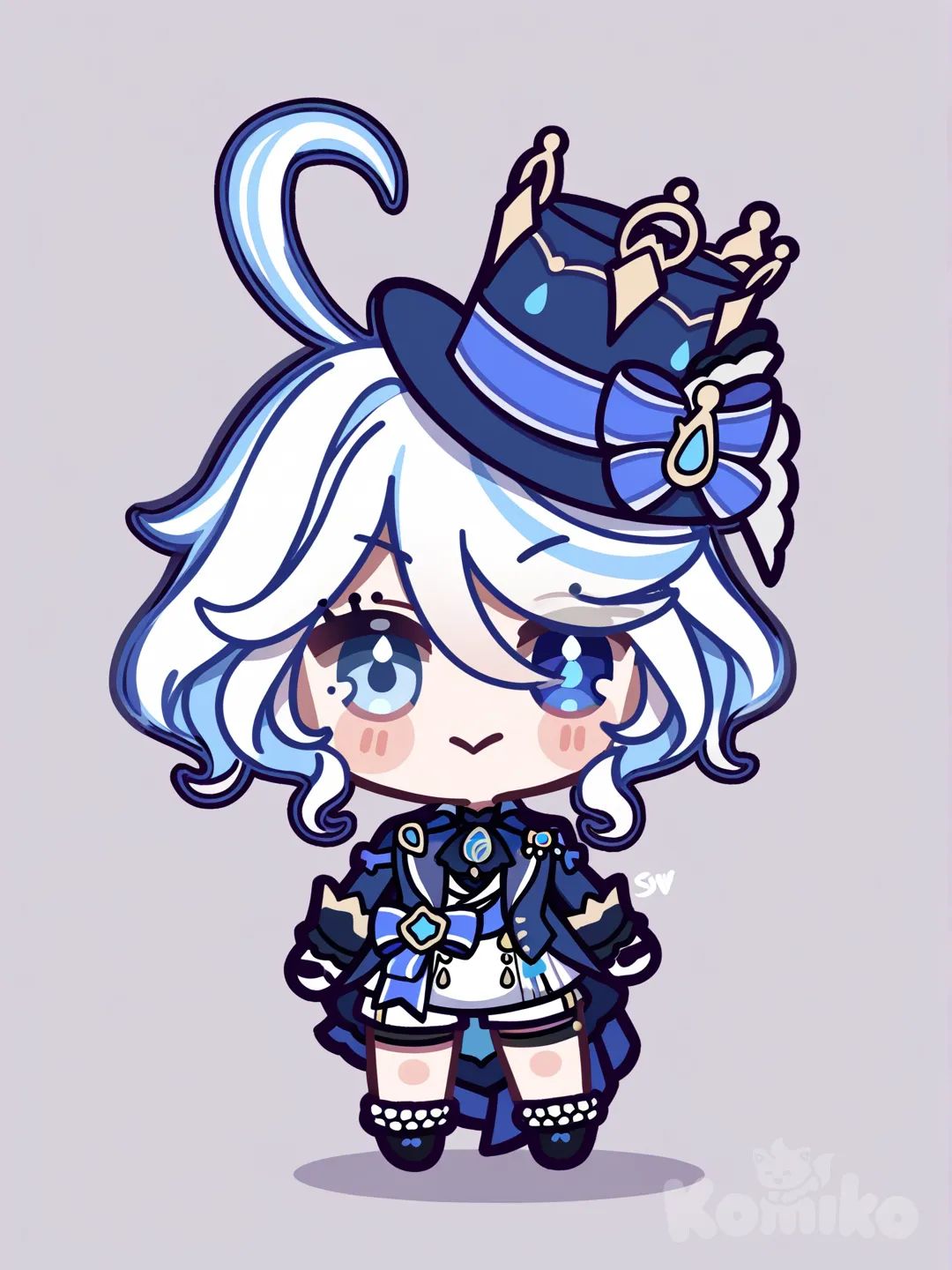 [glossy-chibi-style], furina (genshin impact)