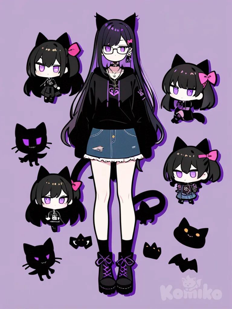 My OC Purple cat girl
