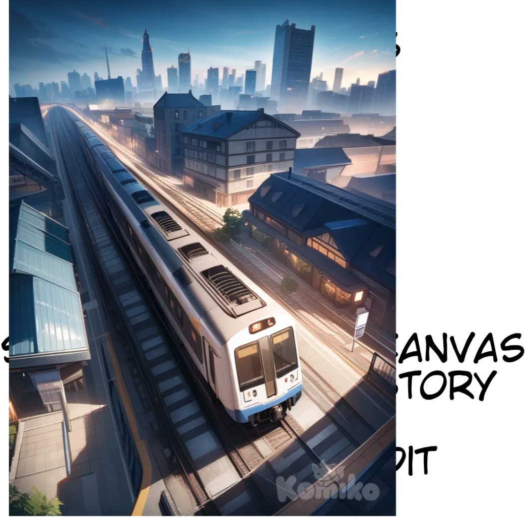 train, railroad, cityscape, urban, buildings, skyline, transportation, perspective, architecture