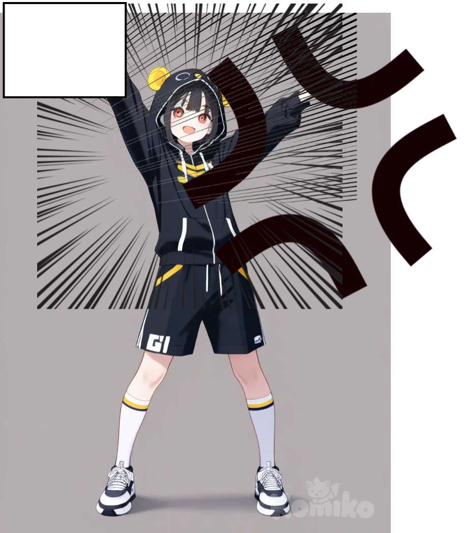 đeo kính trắng, dancing, hoodie, 1girl