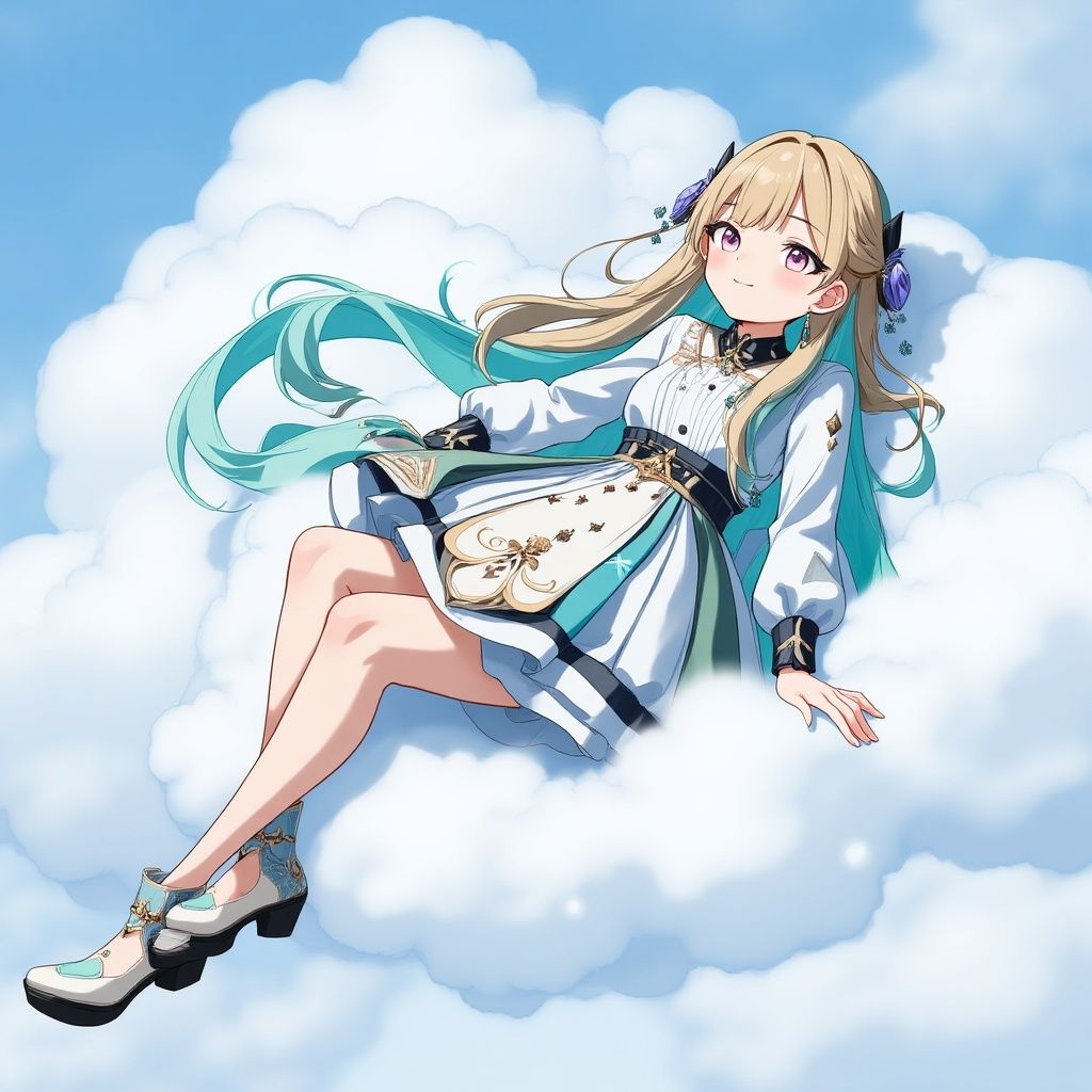 <kira-luminara-eoZv> is sleeping and lying down on cloud