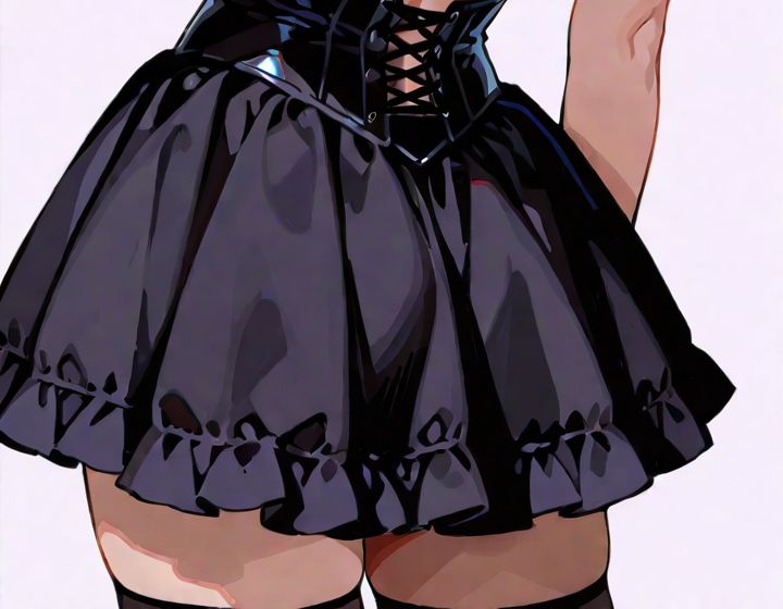 sexy clothes, kawaii gothic, simple background, Ninomae Ina'Nis