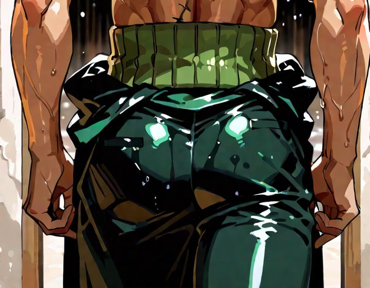 Boy muscle, Roronoa Zoro, wet