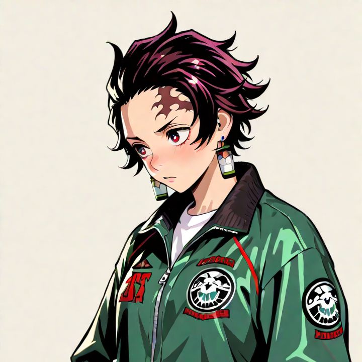 Kamado Tanjirou, GTA, Gangsta, simple background