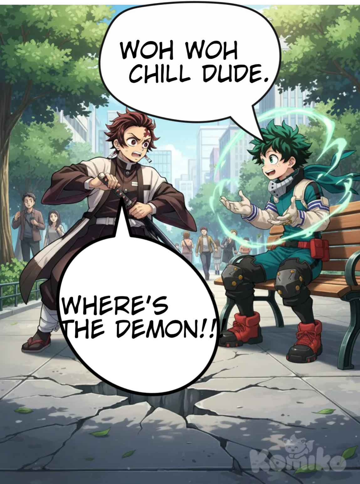What if deku and tanjiro met pt1