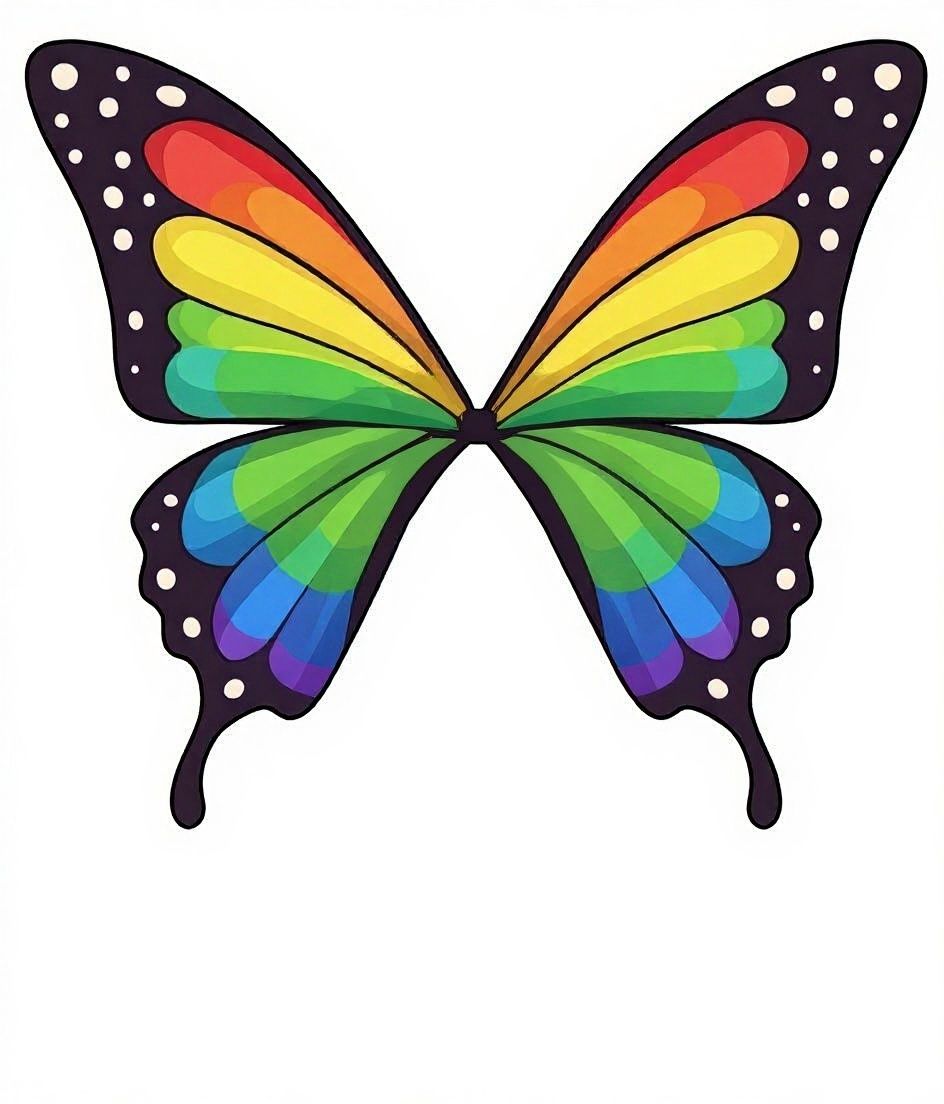 Rainbow Butterfly Wings