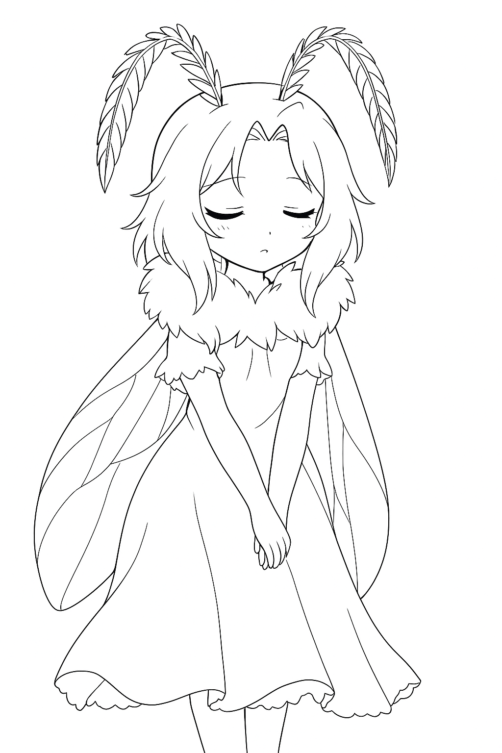 Anime moth (line art)