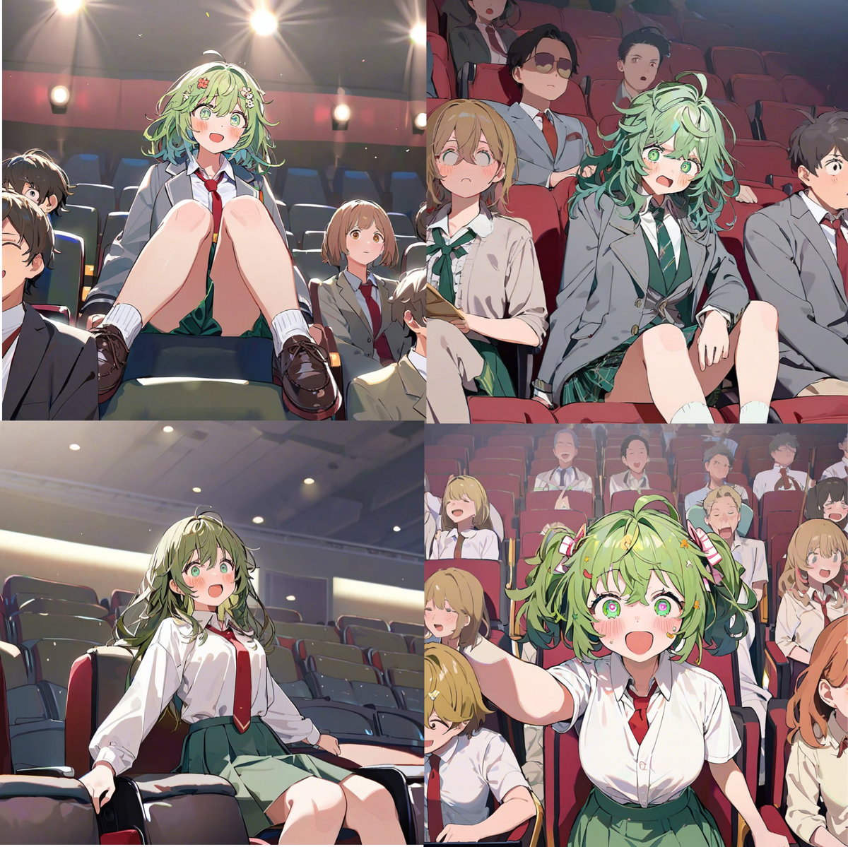 Watching a movie at the cinema
