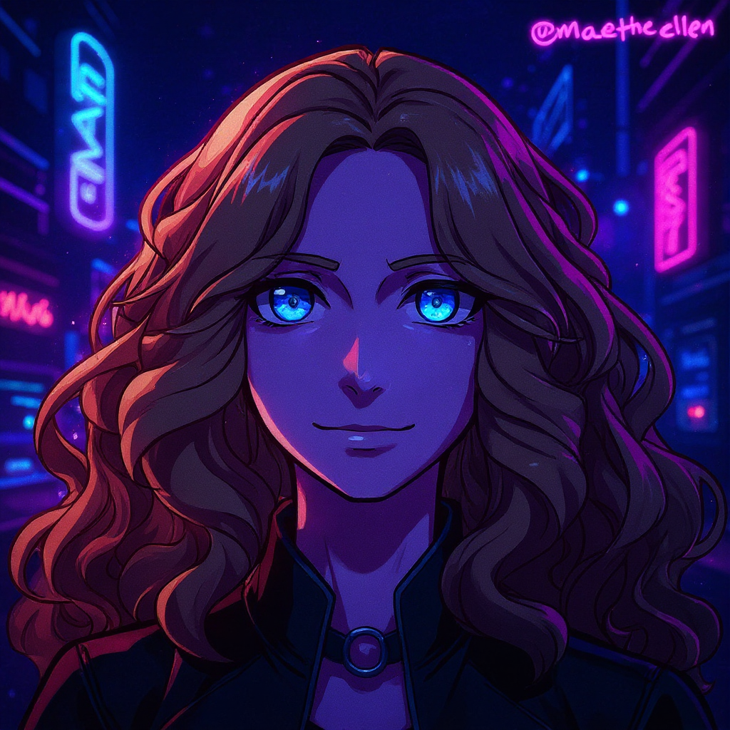 Sofie Foster but in cyberpunk