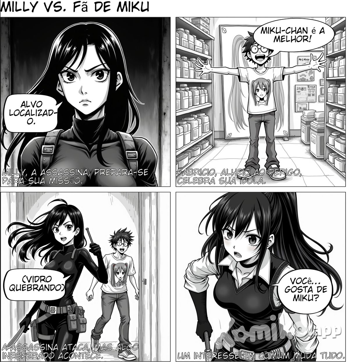 Milly  .a assassina tenta mata fabricio cavalcante fã de miku hatsuni