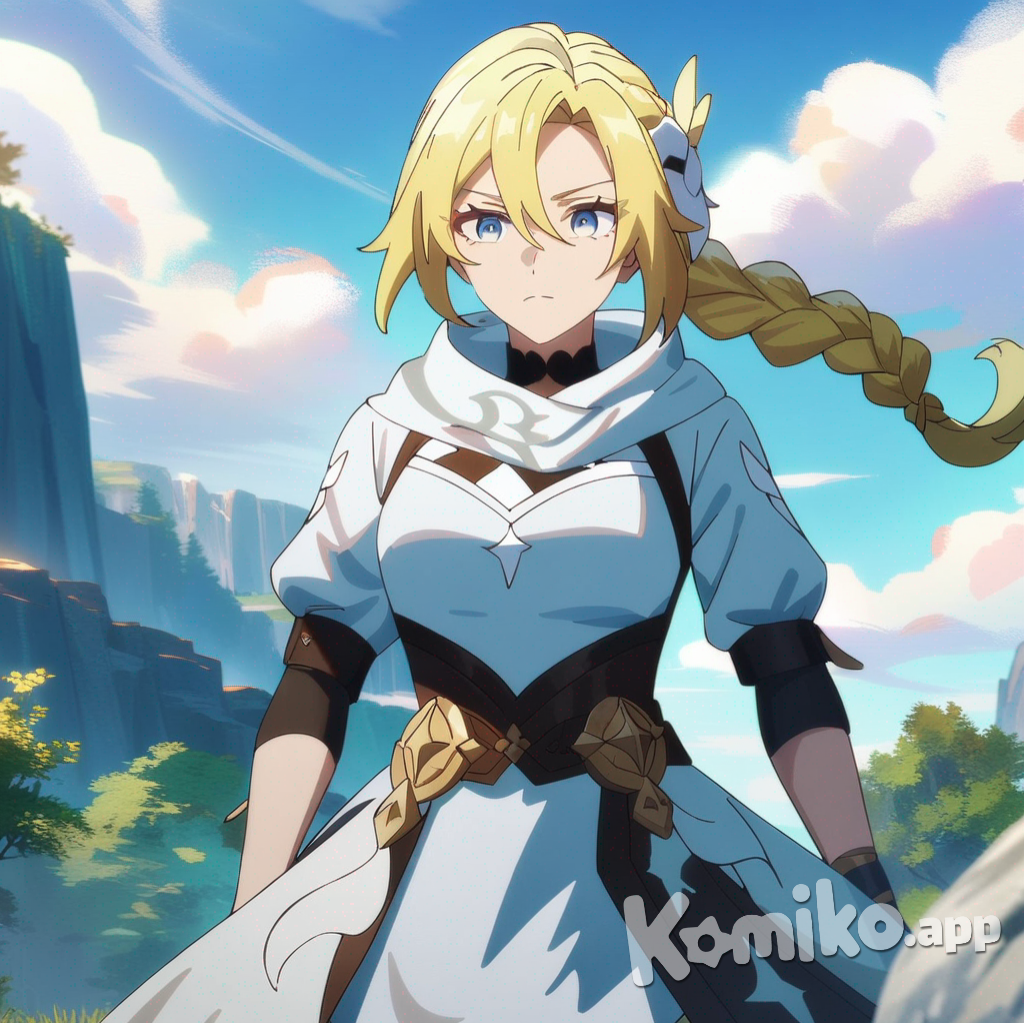 Annie Leonhart, anime screencap, Genshin Impact style, impasto style