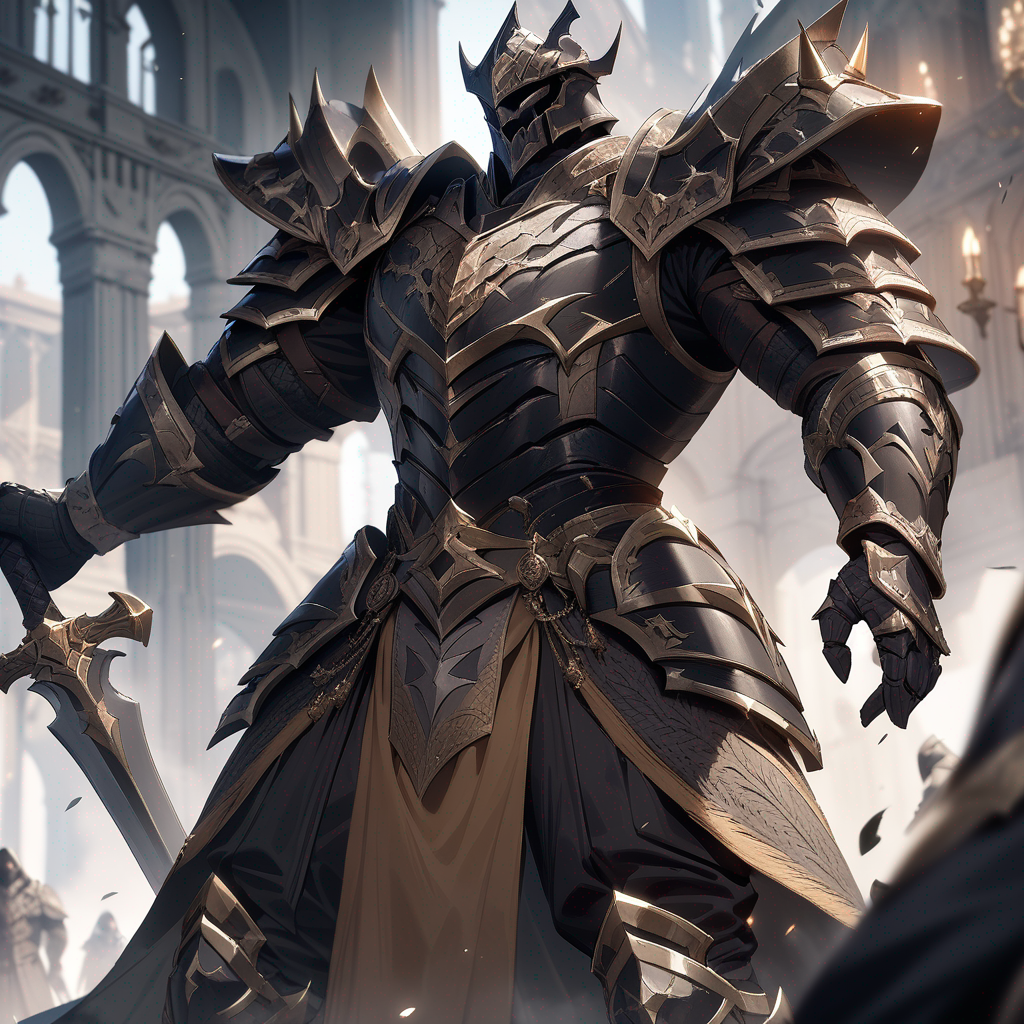 Maximus’s costumes are inspired by his role as a shadowy knight and swordsman. His outfits typically feature heavy, dark armor with glowing accents and elaborate designs, including various helmet styles, capes, and sometimes spiked or ornate armor pieces, all emphasizing his imposing and heroic presence.