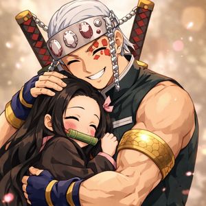 Nezuko and tengen 