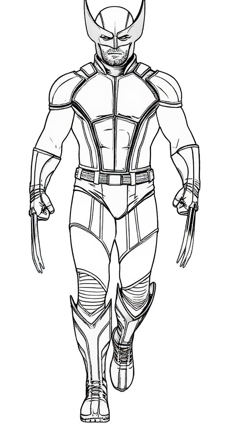 Wolverine (Vintage Suit) Line Art