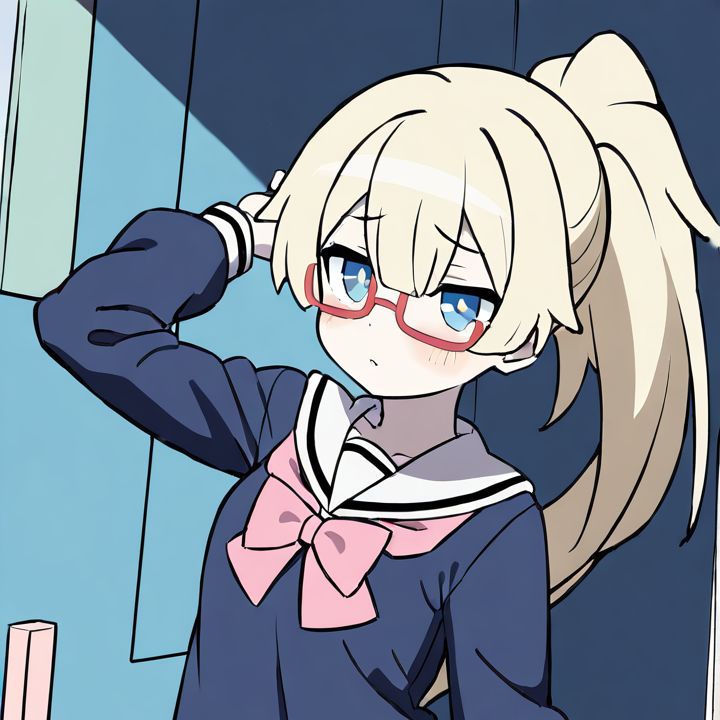 A blonde with Glasses