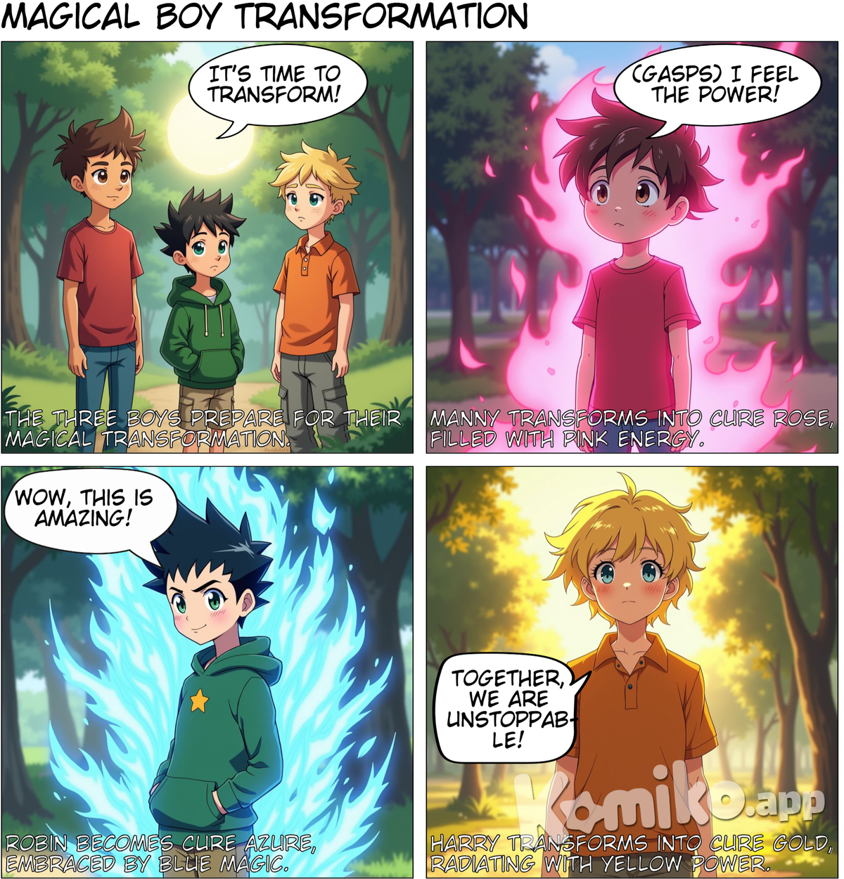 the boys transforming