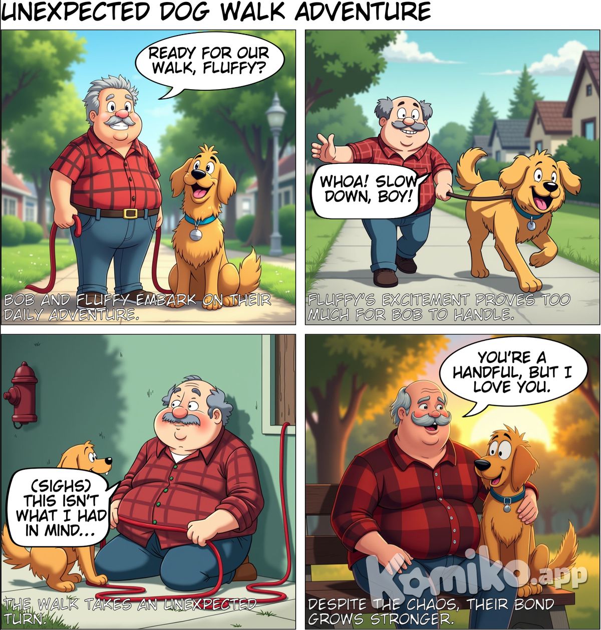 man walks a dog
