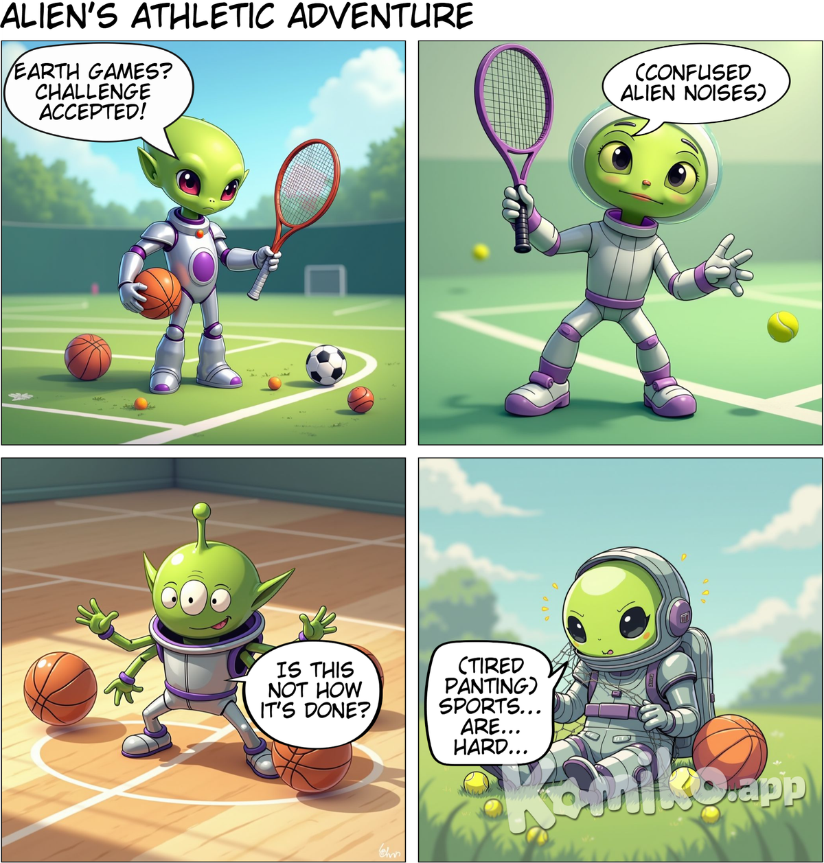 Aliens doing sports