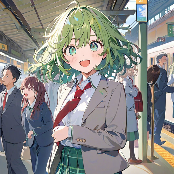  busy train station.