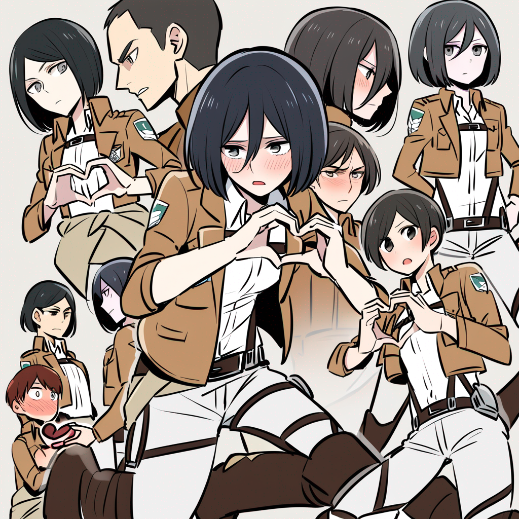 Mikasa Ackerman heart hands