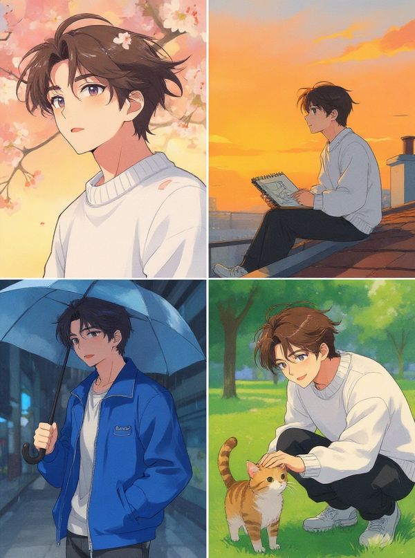 the boy fall in love with his self and nature