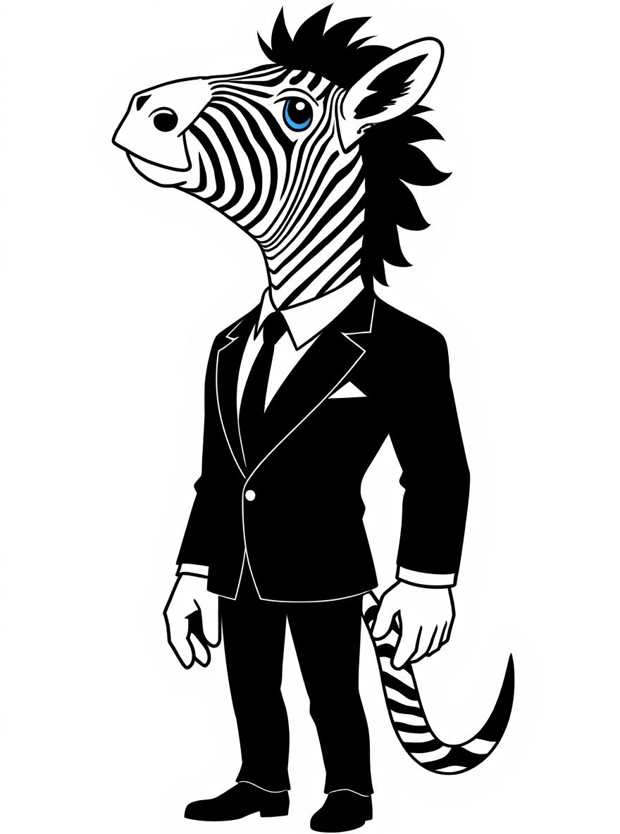 AI Art: James Bond a zebra is a special agent | KomikoAI