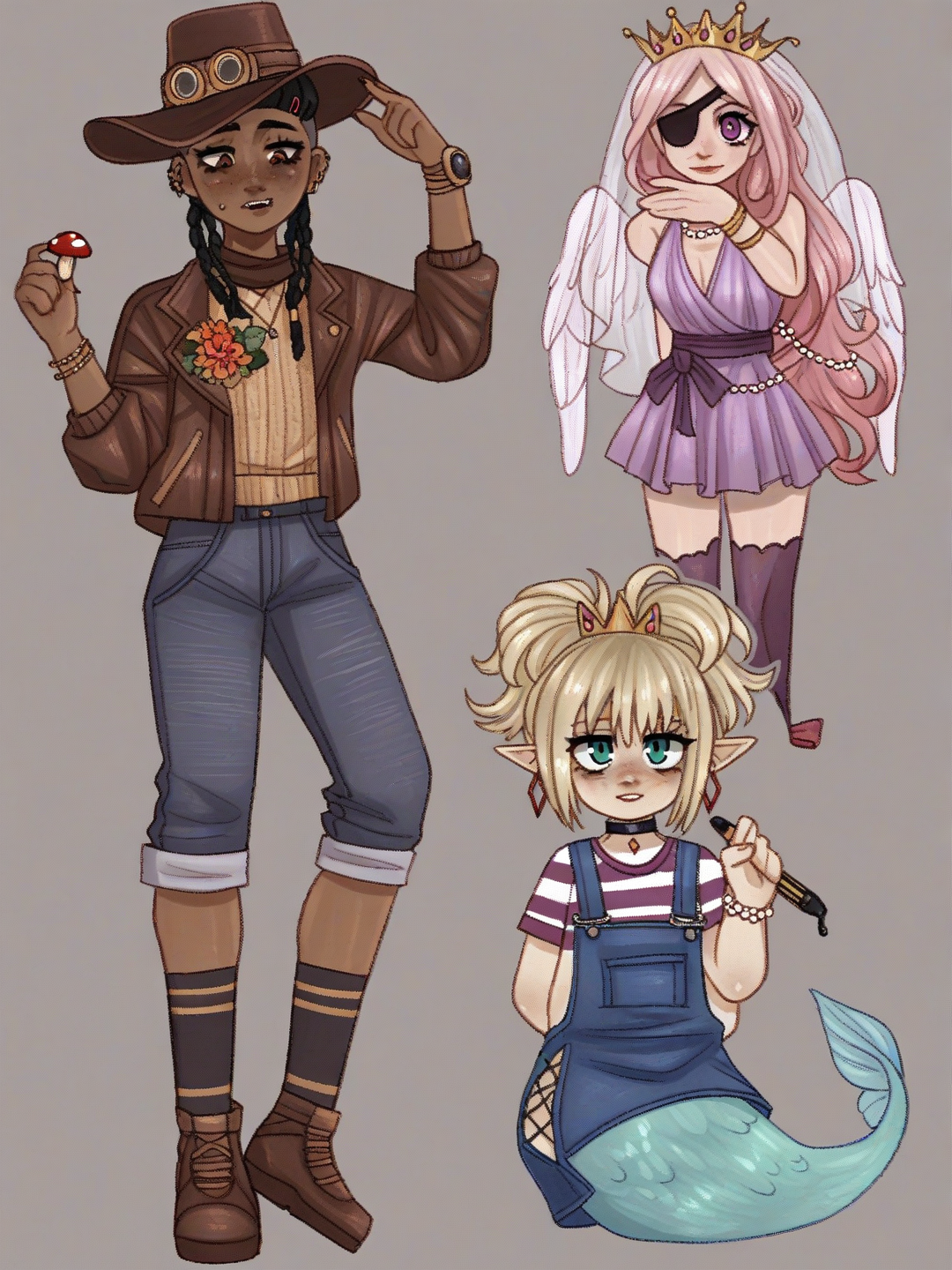 My OC Bounty, lover, and merman