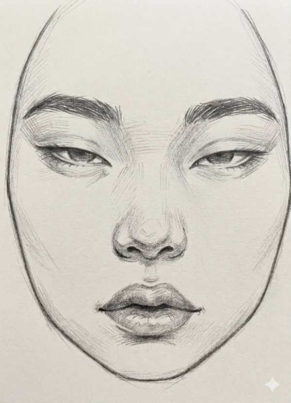 Asian features
