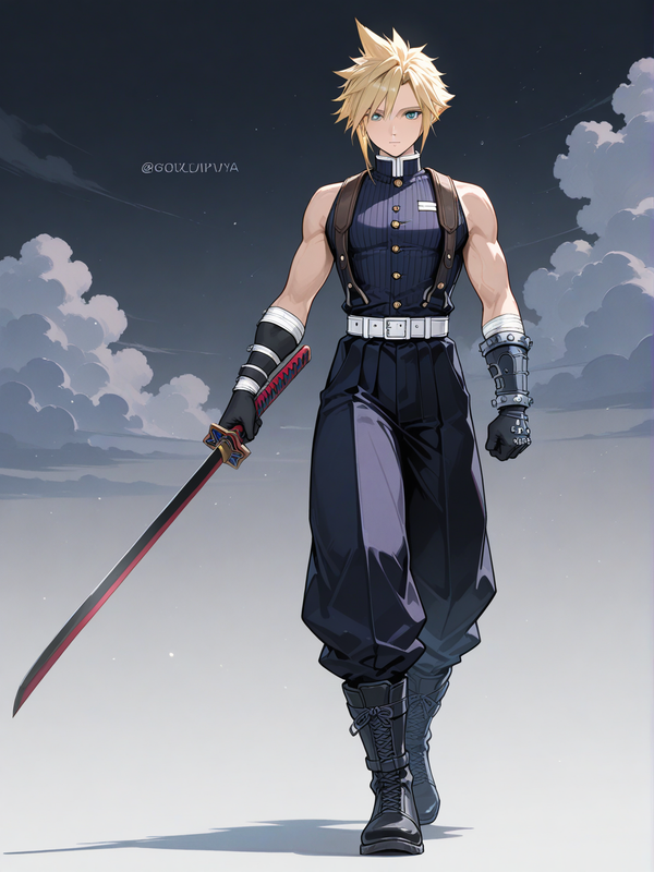 I turned Cloud Strife into a Demon Slayer