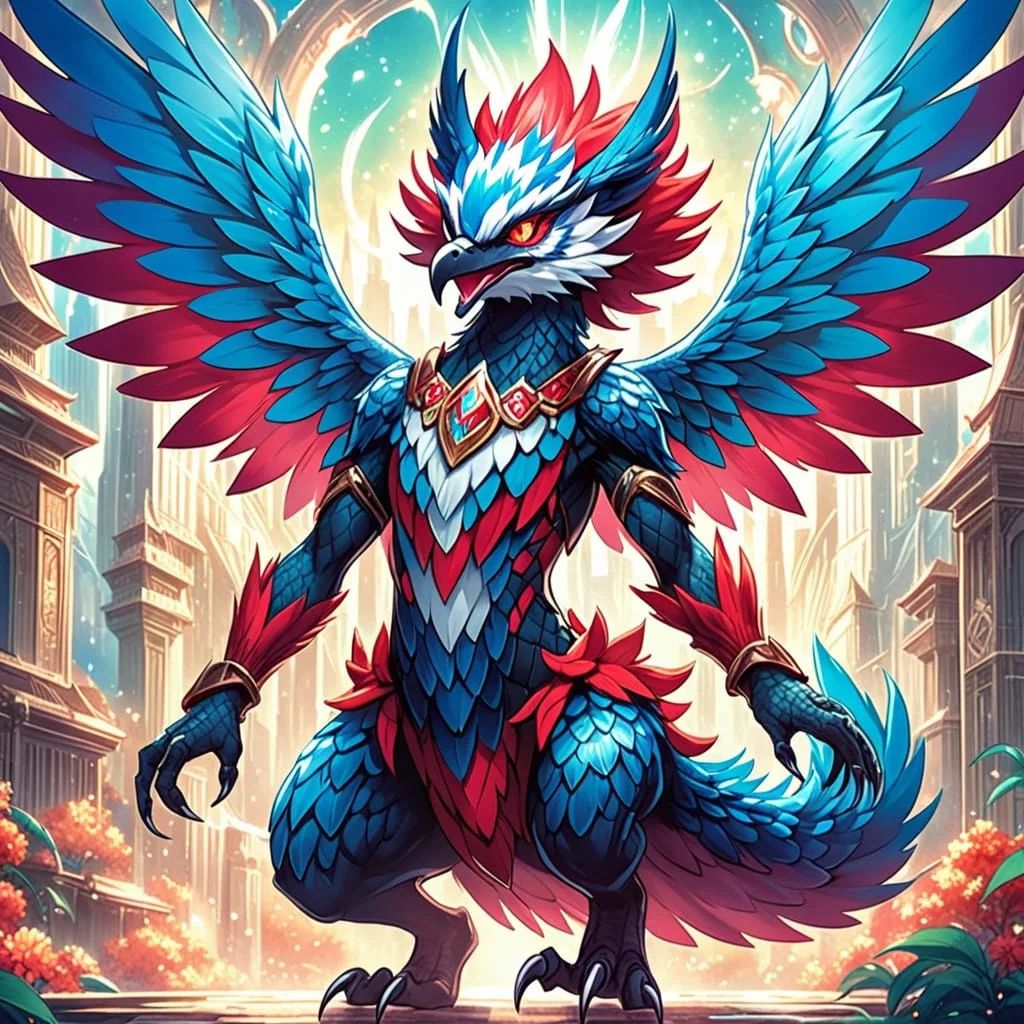 My New OC Guardian: Kaelith The Winged Sentinel 