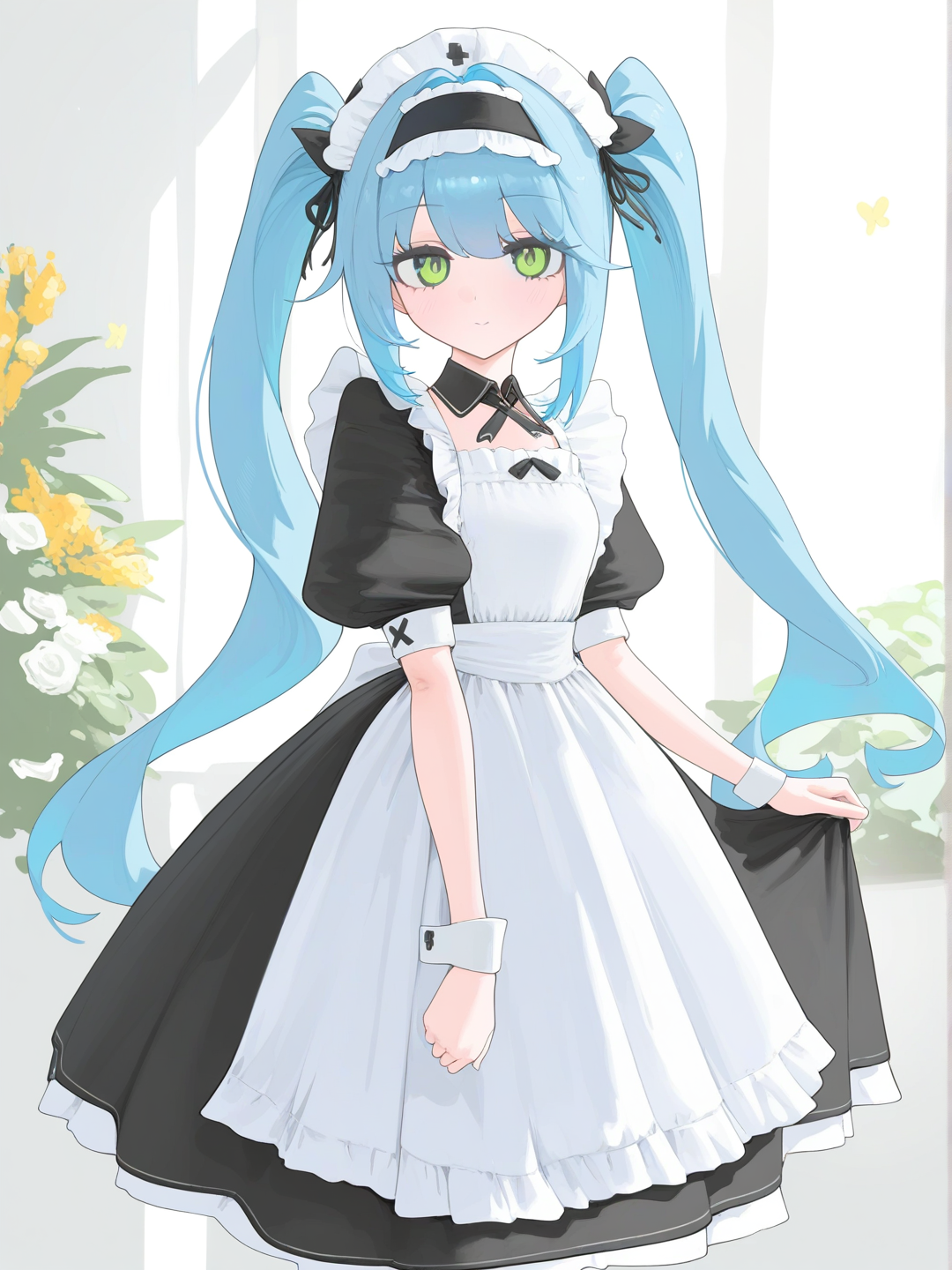 The short little blue maid