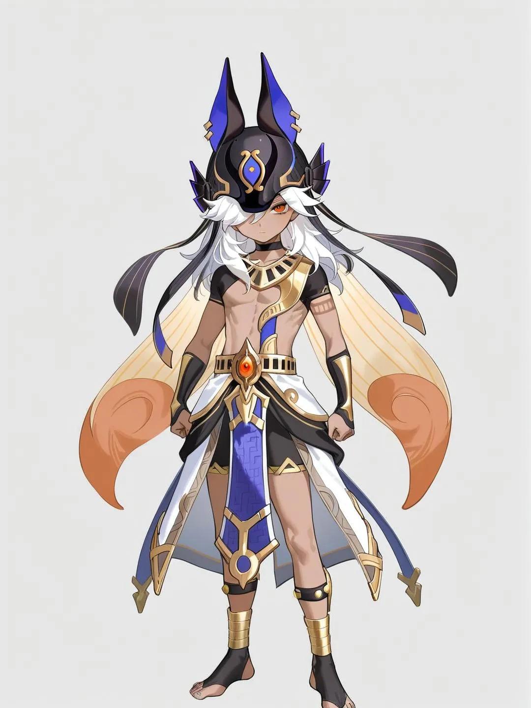 Cyno Reference AI Art: @Cyno_(Genshin_Impact), looking away, s... | KomikoAI