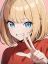 livia (red sweater, blue eyes)