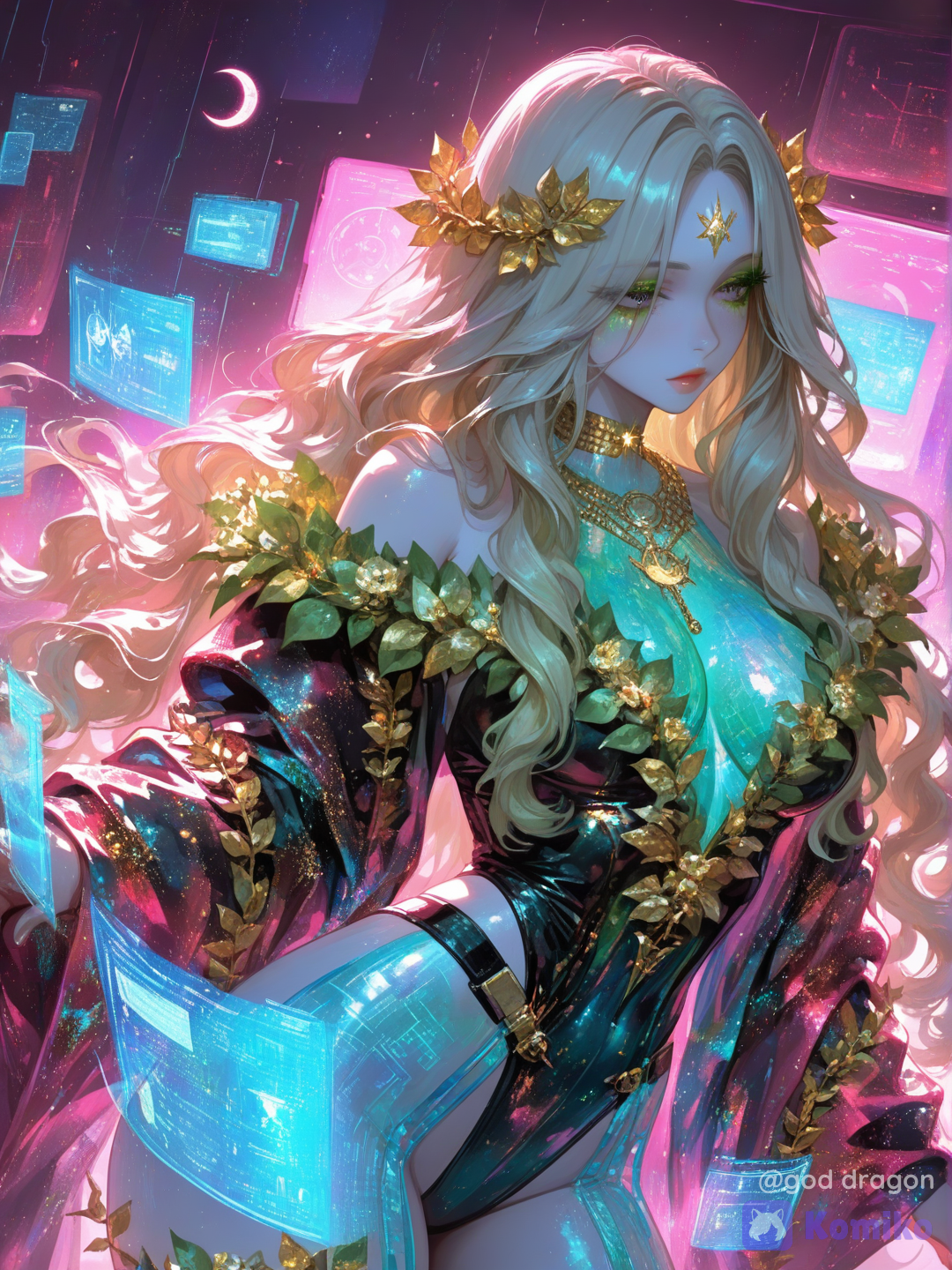 Lilith, an artificial intelligence in the digital world.
