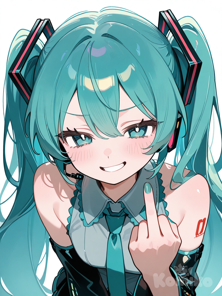 みくちゃんのやんちゃ中指ポーズ😏