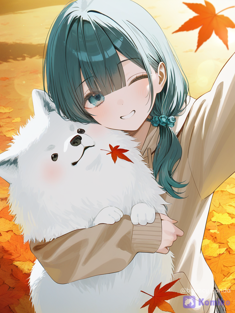 Autumn Selfies with My Floof 🐾🍁