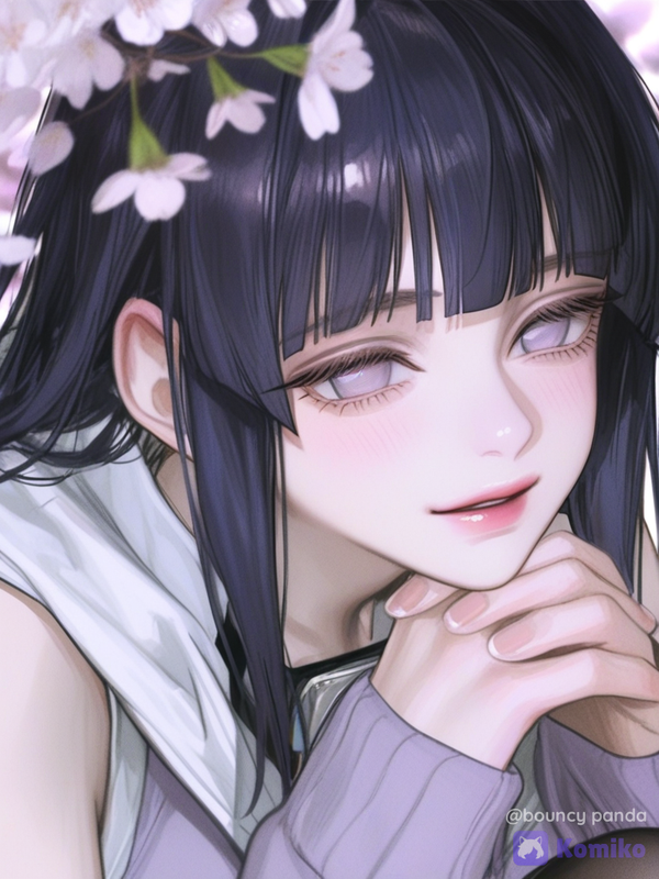 Hinata's Cherry Blossom Glow 🌸💜