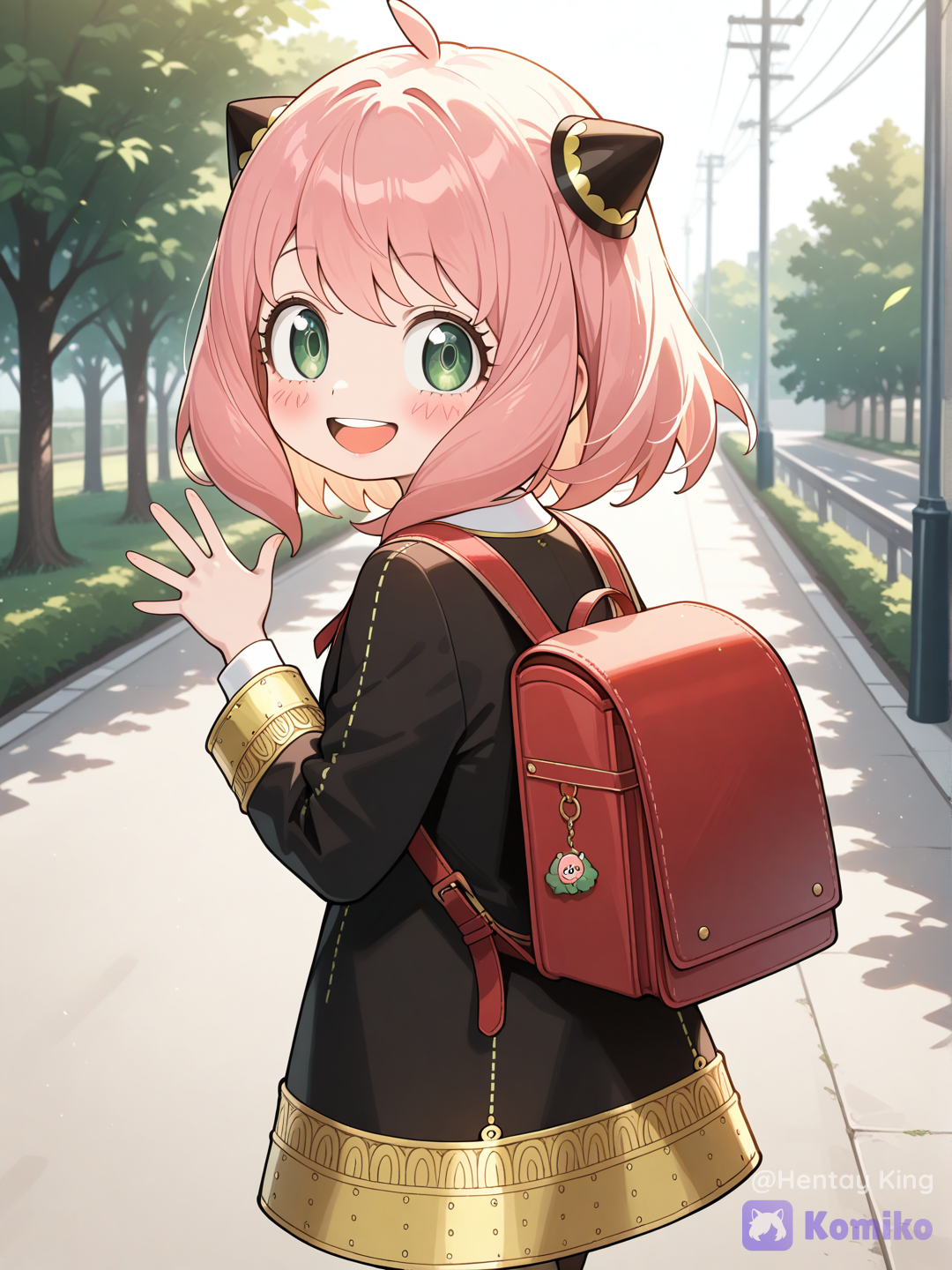 Anya going to school