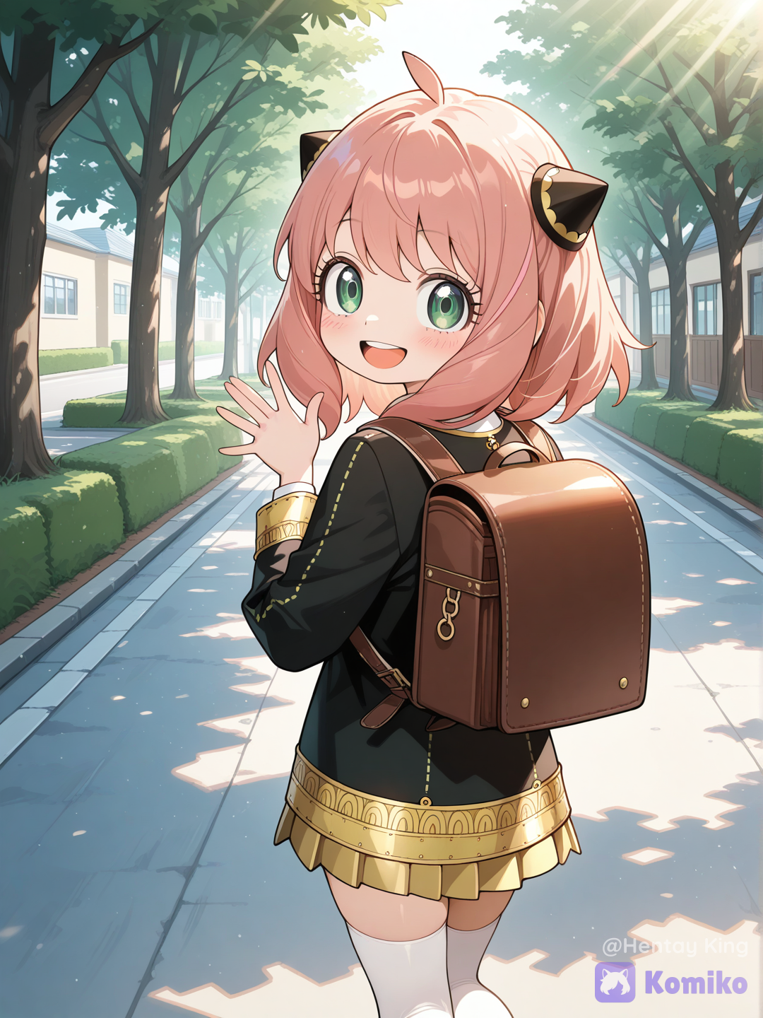 Anya going to school