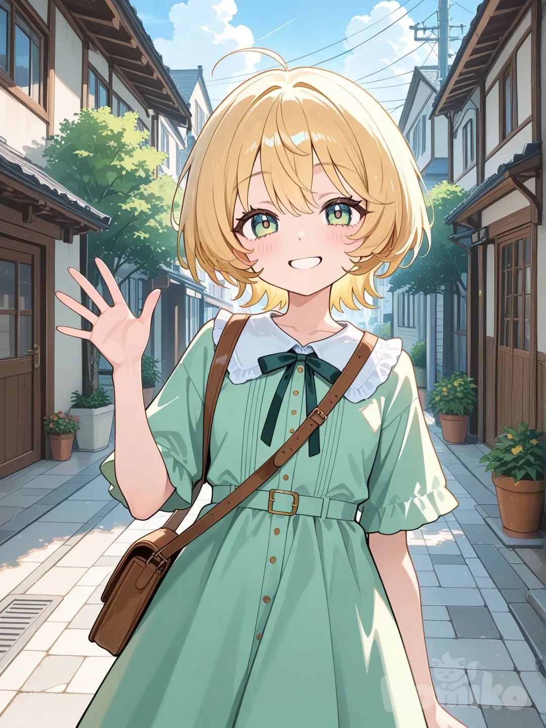 Waving girl